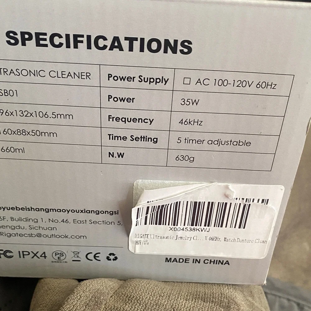 White Digital Ultrasonic Cleaner with LED Display